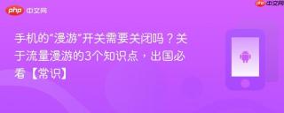 手机的“漫游”开关需要关闭吗？关于流量漫游的3个知识点，出国必看【常识】