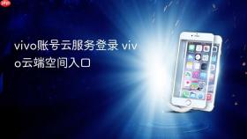 vivo账号云服务登录 vivo云端空间入口
