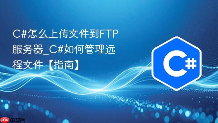 c#怎么上传文件到ftp服务器_c#如何管理远程文件【指南】