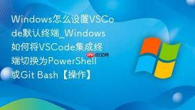 windows怎么设置vscode默认终端_windows如何将vscode集成终端切换为powershell或git bash【操作】