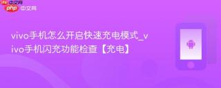 vivo手机怎么开启快速充电模式_vivo手机闪充功能检查【充电】
