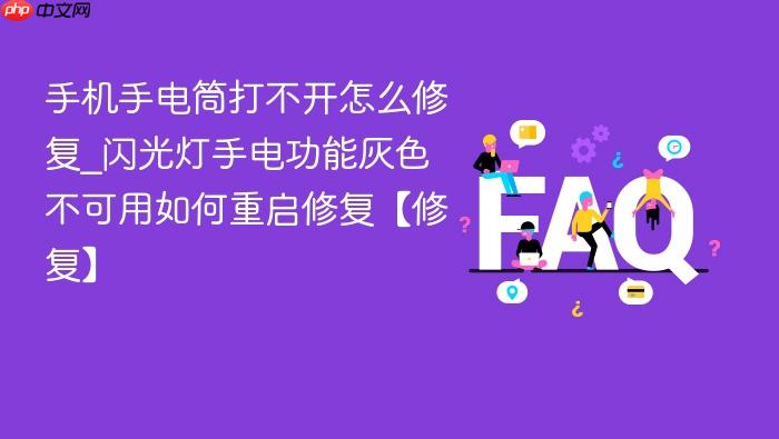 手机手电筒打不开怎么修复_闪光灯手电功能灰色不可用如何重启修复【修复】
