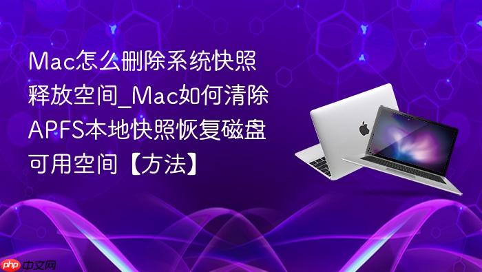 mac怎么删除系统快照释放空间_mac如何清除apfs本地快照恢复磁盘可用空间【方法】