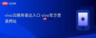 vivo云服务直达入口 vivo官方登录网址