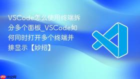 vscode怎么使用终端拆分多个面板_vscode如何同时打开多个终端并排显示【妙招】