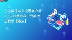企业微信怎么设置客户标签_企业微信客户分类标签教程【最全】