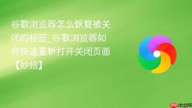 谷歌浏览器怎么恢复被关闭的标签_谷歌浏览器如何快速重新打开关闭页面【妙招】