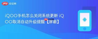 iQOO手机怎么关闭系统更新 iQOO取消自动升级提醒【屏蔽】