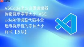 vscode怎么设置编辑器弹窗提示字号大小_vscode如何调整代码补全悬浮提示框的字体大小样式【方法】