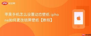 苹果手机怎么设置动态壁纸 iphone如何更改锁屏壁纸【教程】