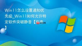 win11怎么设置通知优先级_win11如何允许特定软件突破静音【指南】