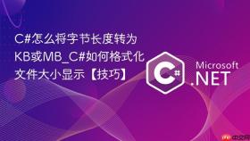 c#怎么将字节长度转为kb或mb_c#如何格式化文件大小显示【技巧】