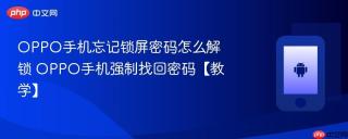 oppo手机忘记锁屏密码怎么解锁 oppo手机强制找回密码【教学】