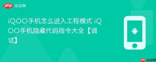 iQOO手机怎么进入工程模式 iQOO手机隐藏代码指令大全【调试】
