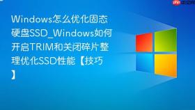 windows怎么优化固态硬盘ssd_windows如何开启trim和关闭碎片整理优化ssd性能【技巧】