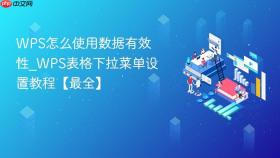 WPS怎么使用数据有效性_WPS表格下拉菜单设置教程【最全】