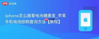iphone怎么查看电池健康度_苹果手机电池损耗查询方法【教程】