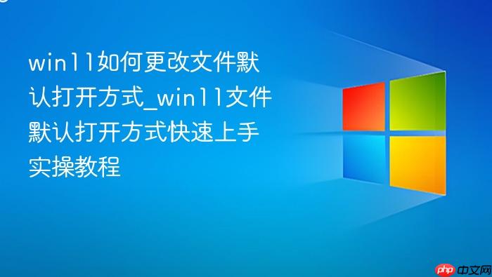 win11如何更改文件默认打开方式_win11文件默认打开方式快速上手实操教程