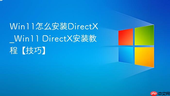 win11怎么安装directx_win11 directx安装教程【技巧】