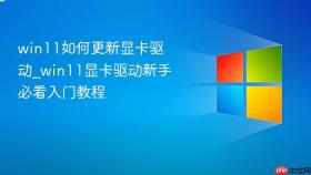 win11如何更新显卡驱动_win11显卡驱动新手必看入门教程