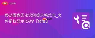 移动硬盘无法识别提示格式化_文件系统显示RAW【修复】