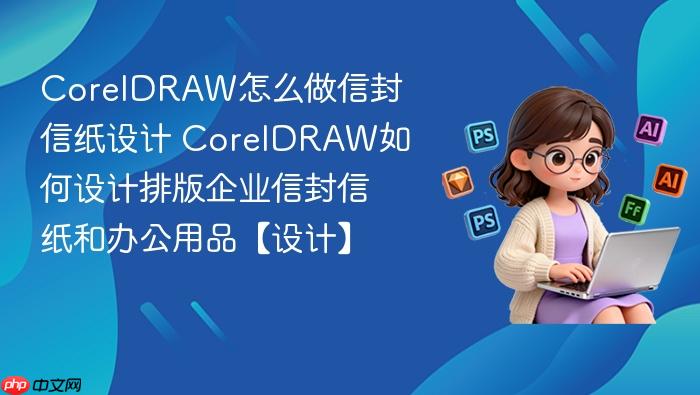 coreldraw怎么做信封信纸设计 coreldraw如何设计排版企业信封信纸和办公用品【设计】