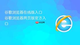 谷歌浏览器在线版入口 谷歌浏览器网页版官方入口