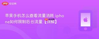 苹果手机怎么查看流量消耗 iphone如何限制后台流量【详解】