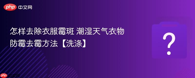 怎样去除衣服霉斑 潮湿天气衣物防霉去霉方法【洗涤】