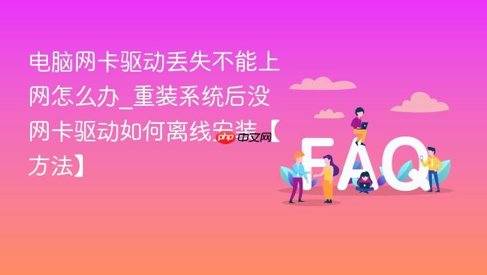 电脑网卡驱动丢失不能上网怎么办_重装系统后没网卡驱动如何离线安装【方法】