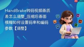 handbrake转码视频画质差怎么调整_压缩后画面模糊如何设置码率和编码参数【调整】