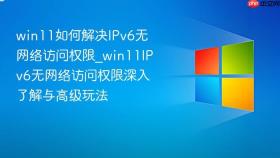 win11如何解决IPv6无网络访问权限_win11IPv6无网络访问权限深入了解与高级玩法