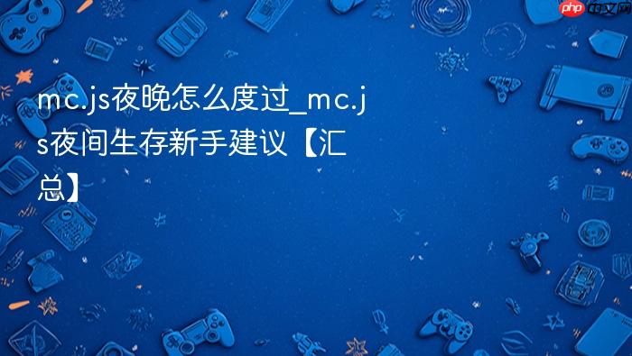 mc.js夜晚怎么度过_mc.js夜间生存新手建议【汇总】