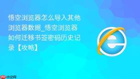 悟空浏览器怎么导入其他浏览器数据_悟空浏览器如何迁移书签密码历史记录【攻略】