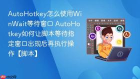 autohotkey怎么使用winwait等待窗口 autohotkey如何让脚本等待指定窗口出现后再执行操作【脚本】