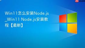 win11怎么安装node.js_win11 node.js安装教程【最新】