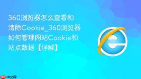 360浏览器怎么查看和清除Cookie_360浏览器如何管理网站Cookie和站点数据【详解】