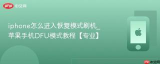 iphone怎么进入恢复模式刷机_苹果手机dfu模式教程【专业】