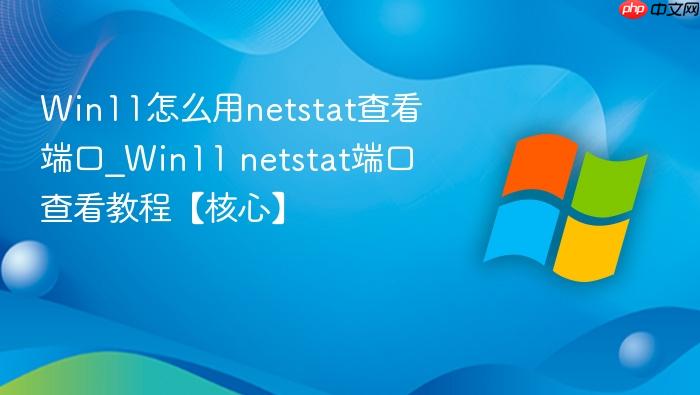 win11怎么用netstat查看端口_win11 netstat端口查看教程【核心】