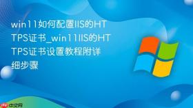 win11如何配置IIS的HTTPS证书_win11IIS的HTTPS证书设置教程附详细步骤