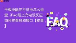 平板电脑充不进电怎么排查_iPad插上充电没反应如何排查线和接口【排查】