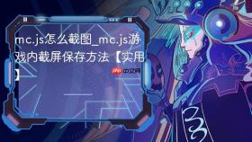 mc.js怎么截图_mc.js游戏内截屏保存方法【实用】