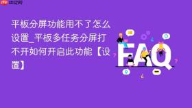 平板分屏功能用不了怎么设置_平板多任务分屏打不开如何开启此功能【设置】