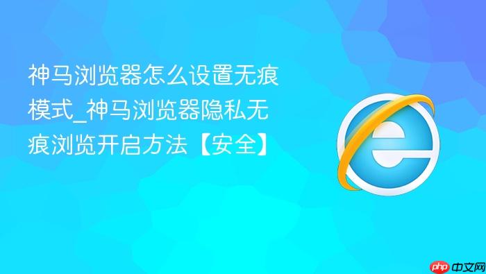 神马浏览器怎么设置无痕模式_神马浏览器隐私无痕浏览开启方法【安全】