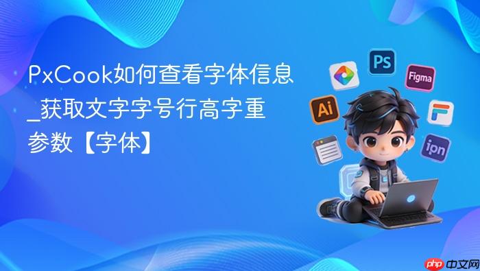 pxcook如何查看字体信息_获取文字字号行高字重参数【字体】