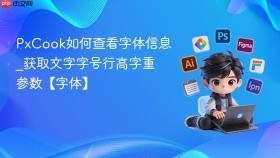 PxCook如何查看字体信息_获取文字字号行高字重参数【字体】