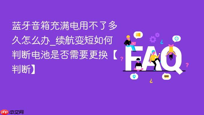 蓝牙音箱充满电用不了多久怎么办_续航变短如何判断电池是否需要更换【判断】