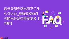蓝牙音箱充满电用不了多久怎么办_续航变短如何判断电池是否需要更换【判断】