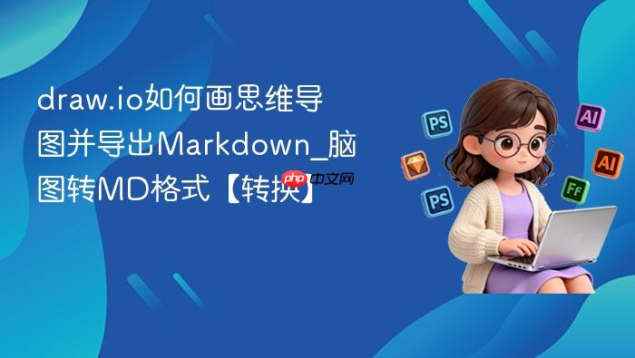 draw.io如何画思维导图并导出markdown_脑图转md格式【转换】