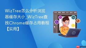 WizTree怎么分析浏览器缓存大小_WizTree查找Chrome缓存占用教程【实用】